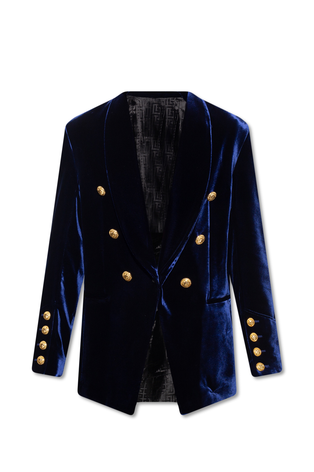 Balmain blue discount velvet blazer